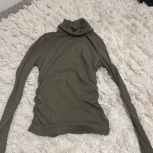 Green Turtleneck Top